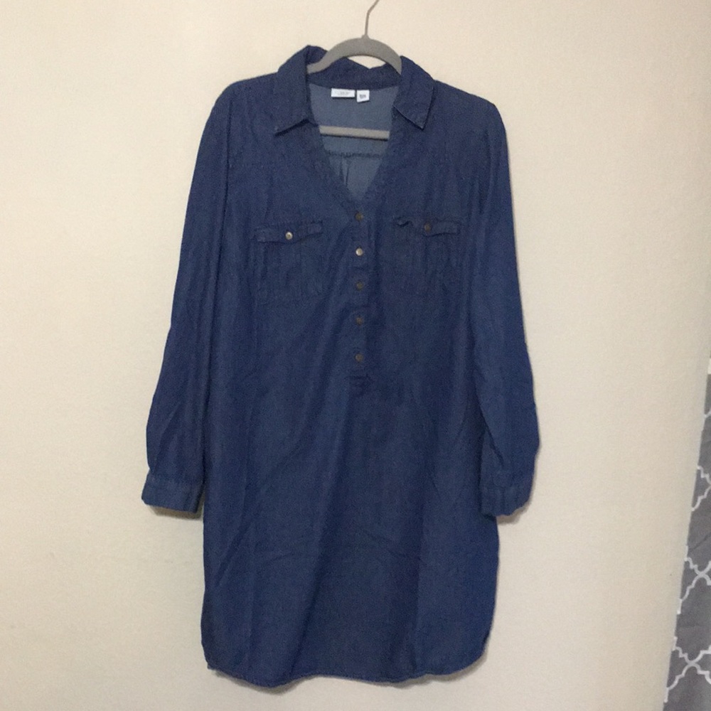 Cato denim dress knee length